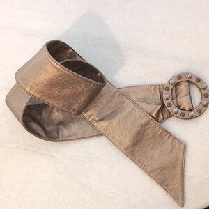 Bronze/Goldish Vegan Leather Belt